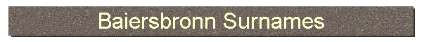 Baiersbronn Surnames